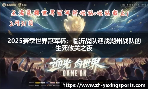 2025赛季世界冠军杯：临沂战队迎战湖州战队的生死攸关之夜